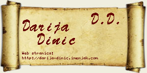 Darija Dinić vizit kartica